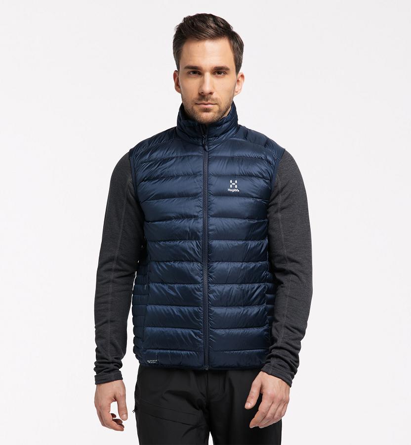 Haglöfs Roc Vest Dark Blue For Mens VZBYO4670 Australia